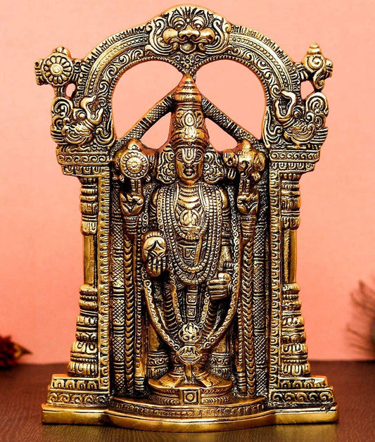 Tirupati Balaji, Sri Venkateswara Idol, Spiritual Home Decor Decorative Showpiece - 24 cm
