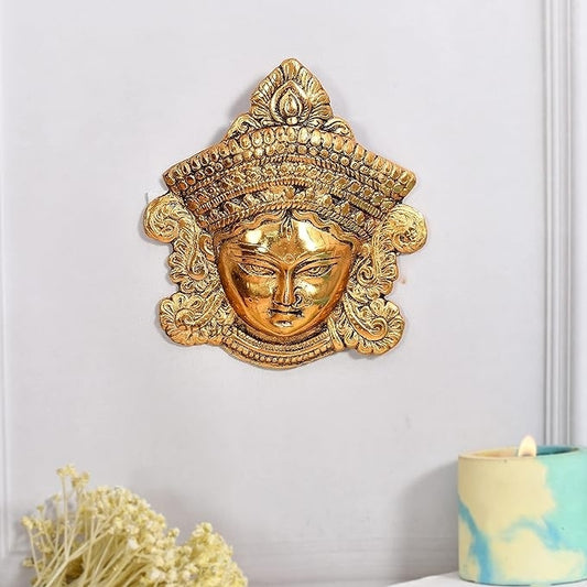Shri Durga MATA Face for Wall Hanging/Durga Maa Face Mask Wall Hanging for Good Luck, Success and Prosperity