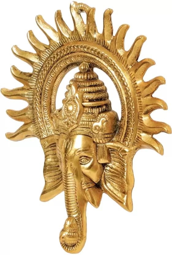 Ganesha ji Metal Statue,Ganpati Wall Hanging Sculpture for Your Home, Office