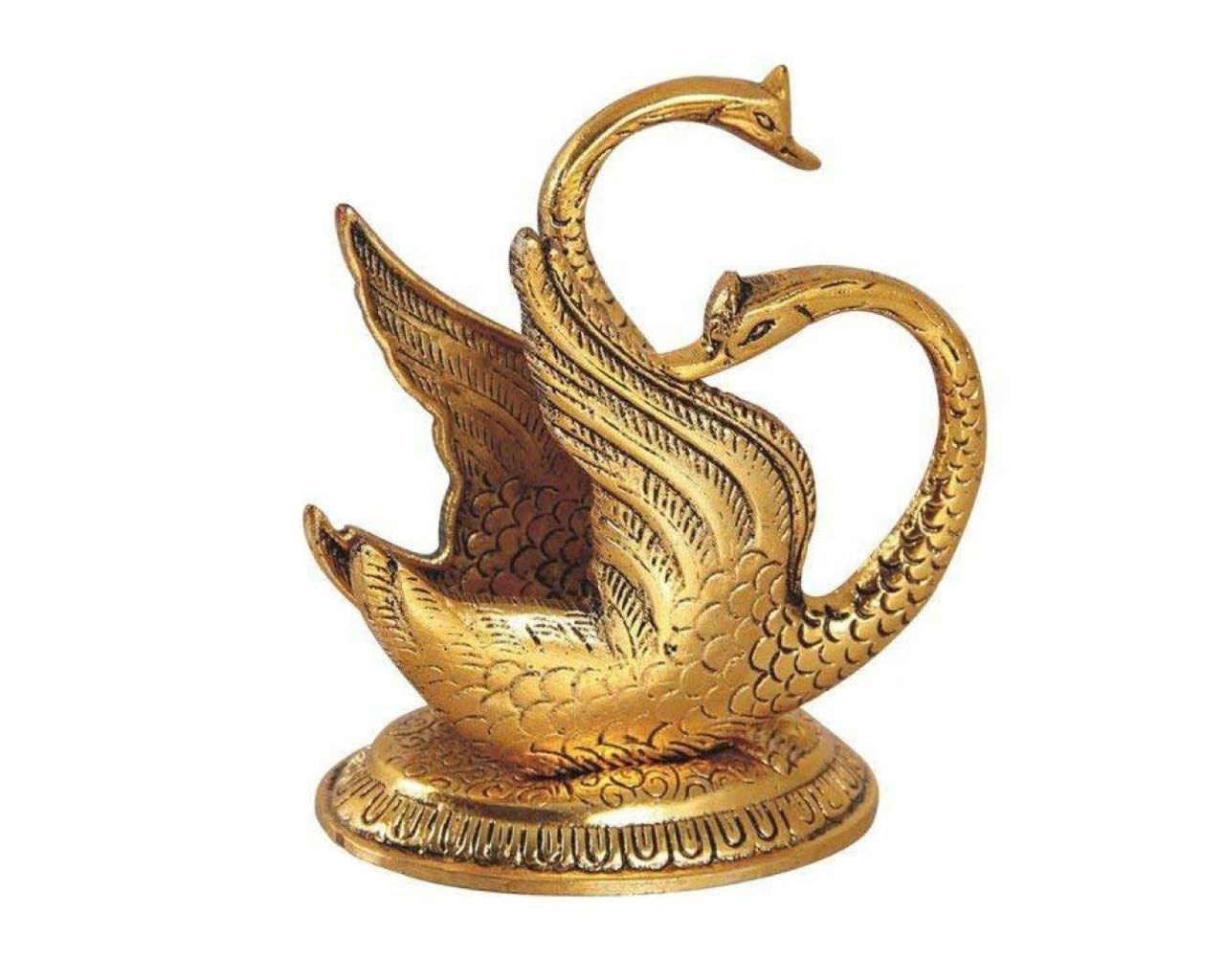 India Metal Swan Pair Showpiece Napkin Holder Stand for Dining Table Kitchen Office Use