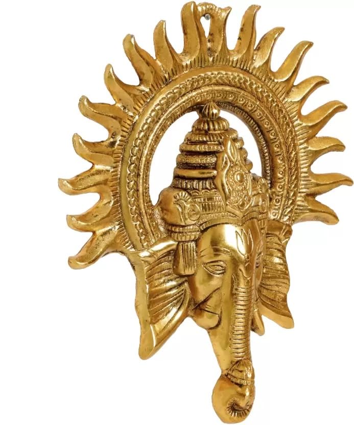 Ganesha ji Metal Statue,Ganpati Wall Hanging Sculpture for Your Home, Office