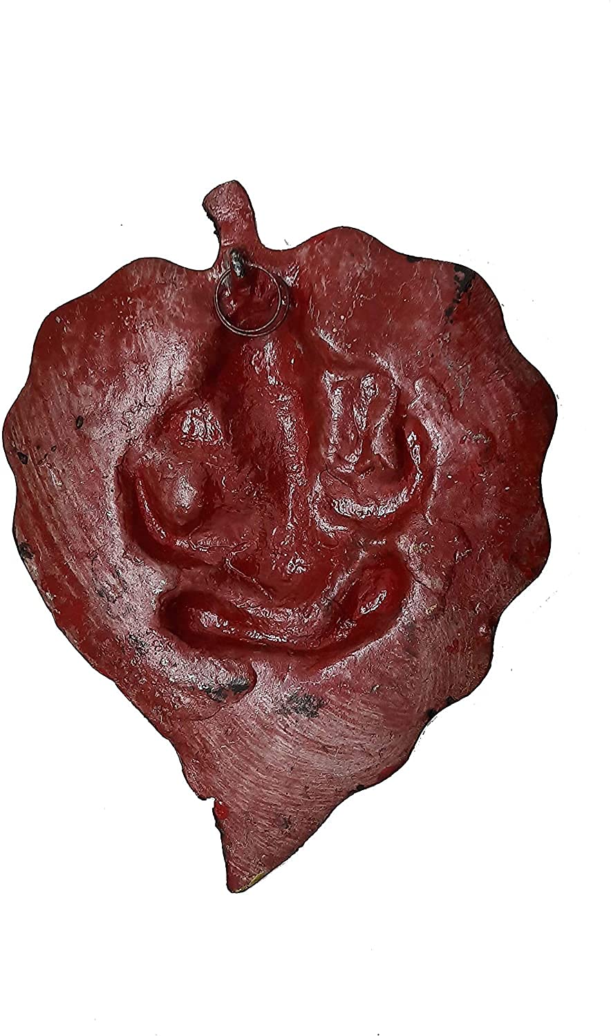 Lord Ganesha on Red Leaf