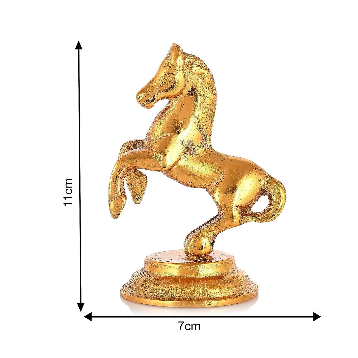 Golden Finish Jumping Horse Metal Statue| Home Decor, Showpiece Gifts