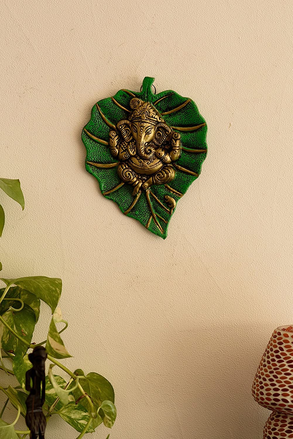 Lord Ganesha on Green Leaf