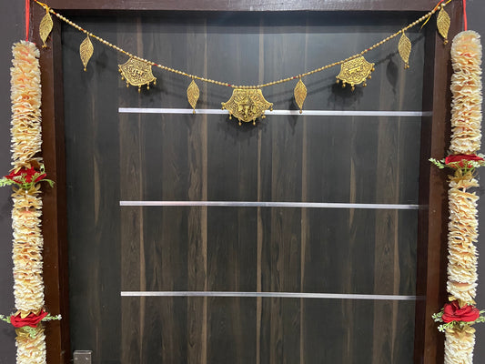 Golden Handmade Premium Antique Metal Ganesha Bandarwal Toran for Door & Wall Hanging