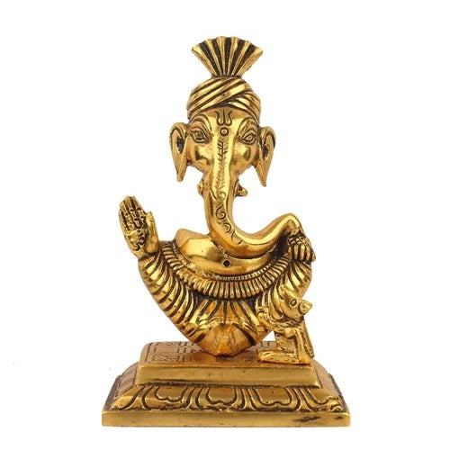 Metal Pagdi Ganesha Statue