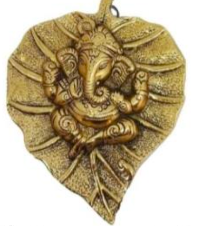 PEEPAL PATTA GANESH WALL HANGING GOLD